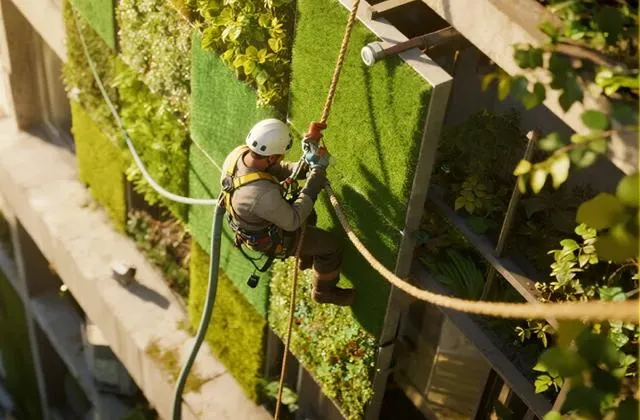 Vertical plant wall installation and maintenance
